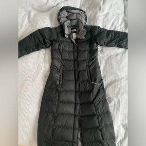 Long black north face down jacket